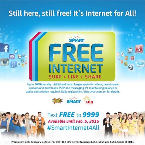 Smart #FreeInternet Extended until February 5, 2015