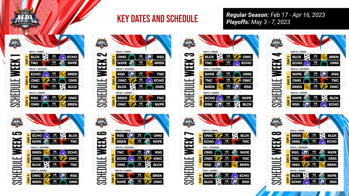 MPL Season 11 Schedule